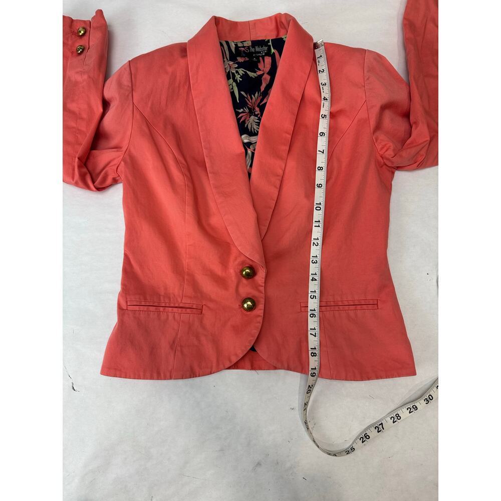 The Webster MIAMI at Target Cinched Blazer Coral Jacket Career Size 4 - Picture 5 of 10